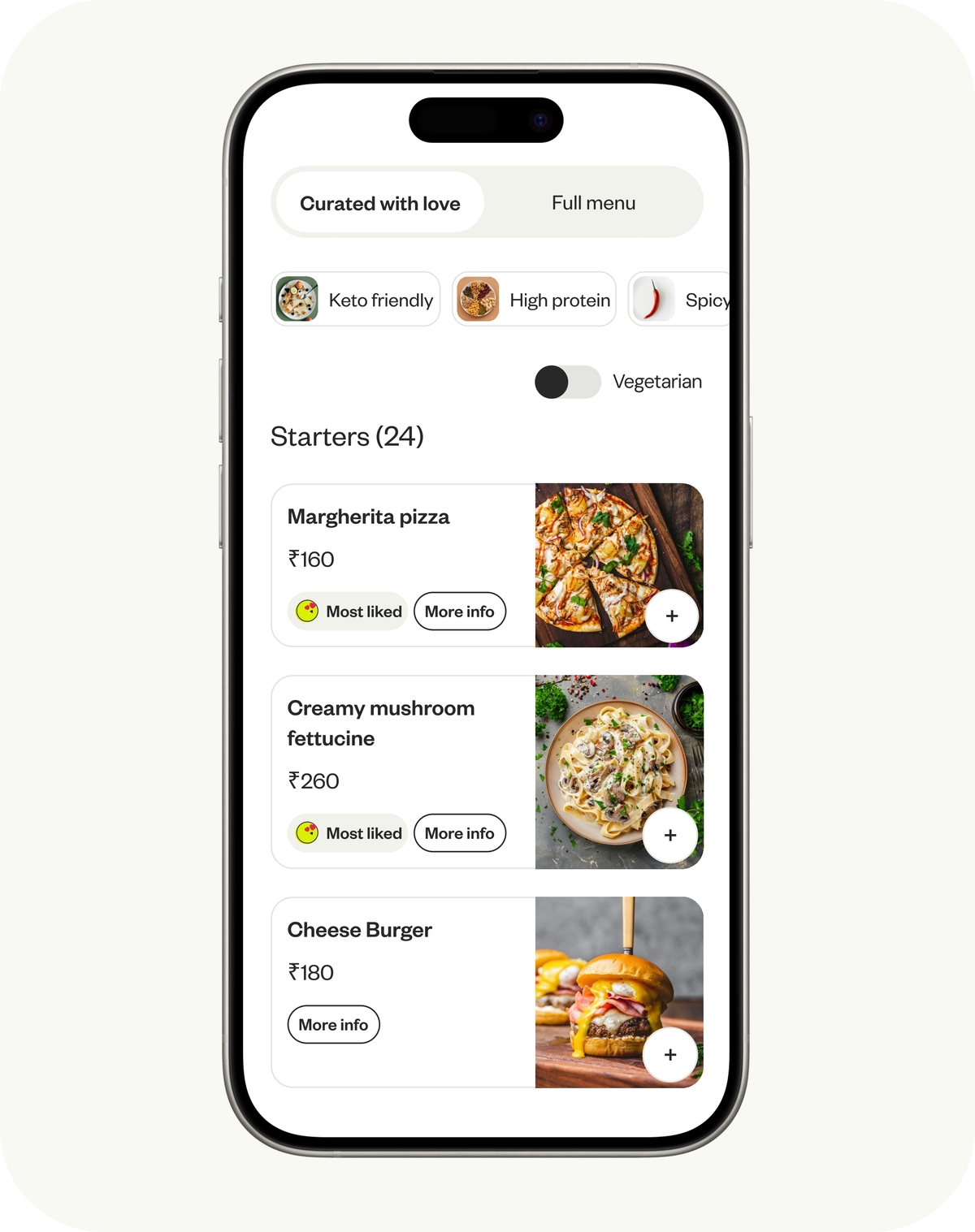 Curated Menus